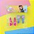 Presilhas para Cabelo Pequenas (Tic Tac) com Enfeite Coração Pink Azul 4 unid (2 pares) - Imagem 1