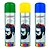 Kit 3 Tintas Spray Temporária Profissional para Colorir Cabelo Verde, Amarelo e Azul Seleção Brasil Copa do Mundo - Imagem 2