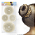 Acessório Rosquinha Donut Para Fazer Coque Bailarina Cabelo 3 Tamanhos P M G Cor Castanho Preto Loiro 4 unid - Imagem 7