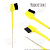Kit 1 Removedor de Elástico Amarelo + 1 Pente Escova Baby Hair 3 em 1 Com Ponta Metal Cabo Fino Amarelo - Imagem 4