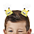 Kit 2 Monstrinhos Bolinha de Pelúcia Pequeno Presilha Cabelo Maluco Bichinho Olhos Grande Fofo Engraçado Pikachu Amarelo - Imagem 3