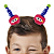 Kit 2 Monstrinhos Bolinha de Pelúcia Antena Espiral Presilha Cabelo Maluco Bichinho Olho Grande Engraçado Vermelho Azul - Imagem 3