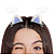Orelhas de Gatinho Pelúcia Infantil Presilha Bico de Pato Cabelo Maluco Fofo Engraçado Azul 2 unid (1 par) - Imagem 2