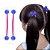 Elásticos de Cabelo Bolinha Candy Prende Fácil Infantil (Xuxinha/Rabicó) Rabo de Cavalo Azul Pink 2 unid (1 par) - Imagem 2
