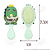Escova de Cabelo Mini Dinossauro Fofa Infantil Desembaraçante Almofada Cerdas Ultramacias Verde - Imagem 5