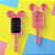 Escova de Cabelo Minnie Mouse Fofa Infantil Desembaraçante Almofada Cerda Ultramacia Orelhinha 3D Laço Bege Cor Rosa - Imagem 1