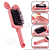 Escova de Cabelo Minnie Mouse Fofa Infantil Desembaraçante Almofada Cerda Ultramacia Orelhinha 3D Laço Bege Cor Rosa - Imagem 3