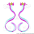 Presilhas Mecha de Cabelo Sintético Infantil (Tic Tac) Unicórnio Coroa Dourada Laço Pink Cor Rosa e Azul 2 unid - Imagem 2
