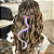 Presilhas Mecha de Cabelo Sintético Infantil (Tic Tac) Unicórnio Coroa Dourada Laço Pink Cor Rosa e Azul 2 unid - Imagem 3