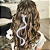 Presilhas Mecha de Cabelo Sintético Infantil (Tic Tac) Unicórnio Coroa Dourada Laço Rosa Cor Rosa e Azul 2 unid - Imagem 3