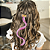 Presilhas Mecha de Cabelo Sintético Infantil (Tic Tac) Unicórnio Coroa Dourada Laço Salmão Cor Pink e Rosa 2 unid - Imagem 3