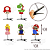 Presilhas Cabelo Maluco Super Mário Luigi Peach Aplique Emborrachado Bico de Pato Menina Menino Infantil 5 Unid - Imagem 5