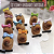 Presilhas Cabelo Maluco Capivara com Laço Bico de Pato Menina Acessório Infantil Divertido Criativo Fácil 4 unid Sortido - Imagem 4