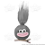 Monstrinho Bolinha Cabeluda Trolls Presilha Cabelo Maluco Olhos e Boca Grandes Fofo Engraçado Pequeno Várias Cores - Imagem 9