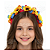 Arco Tiara Infantil Girassol Fitas Coloridas Fofo Delicado Festa Junina Cor Rosa 1 unid - Imagem 2