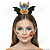 Arco Tiara Infantil Stitch Abóbora com Asas de Morcego Preto em EVA com Glitter Halloween Confortável 1 Unid - Imagem 2