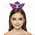 Arco Tiara Infantil Angel Stitch Bruxa com Asas de Morcego Rosa em EVA com Glitter Halloween Confortável 1 Unid - Imagem 2