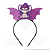 Arco Tiara Infantil Angel Stitch Bruxa com Asas de Morcego Rosa em EVA com Glitter Halloween Confortável 1 Unid - Imagem 3