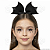 Arco Tiara Infantil Laço de Morcego em EVA com Glitter Halloween Confortável Preto 1 Unid - Imagem 2