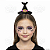 Arco Tiara Infantil Chapéu de Bruxa em EVA com Glitter Halloween Confortável Preto 1 Unid - Imagem 2