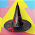 Chapéu de Bruxa Halloween Infantil Adulto Detalhes Vermelho Brilhoso Fofo Assustador Confortável Preto 1 Unid - Imagem 1