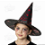 Chapéu de Bruxa Halloween Infantil Adulto Detalhes Vermelho Brilhoso Fofo Assustador Confortável Preto 1 Unid - Imagem 2