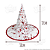 Chapéu de Bruxa Halloween Infantil Adulto Detalhes Vermelho Brilhoso Fofo Assustador Confortável Branco 1 Unid - Imagem 4