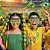 Óculos Temático Copa do Mundo Brasil Infantil Divertido Resistente Verde Amerelo 1 Unid - Imagem 3