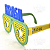 Óculos Temático Copa do Mundo Brasil Infantil Divertido Resistente Verde Amerelo 1 Unid - Imagem 4