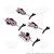 Presilhas Cabelo Maluco Minnie Rosa Disney Aplique EVA Bico de Pato Menino Menina Infantil 4 Unid - Imagem 4