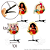 Presilhas Cabelo Maluco Moana 2 Disney Aplique EVA Bico de Pato Menina Menino Infantil 4 Unid - Imagem 5