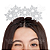 Presilhas Cabelo Maluco Flocos de Neve Glitter Aplique EVA Bico de Pato Menina Menino Infantil 5 Unid - Imagem 2