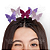 Presilhas Cabelo Maluco Borboletas Glitter Aplique EVA Bico de Pato Menina Menino Infantil 5 Unid - Imagem 2