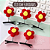 Presilhas Cabelo Maluco Flor Vermelha Bico de Pato Menina Menino Acessório Infantil Divertido Criativo Fácil 4 unid - Imagem 4