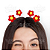 Presilhas Cabelo Maluco Flor Vermelha Bico de Pato Menina Menino Acessório Infantil Divertido Criativo Fácil 4 unid - Imagem 2