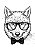 Quadro Decorativo Animais Dog com Óculos e Gravata - Imagem 2