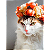 Quadro Decorativo Gato e Corora de Rosas - Imagem 2