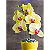 Quadro Decorativo Vaso e Flor Amarela - Imagem 2