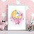 Quadro Decorativo Infantil Coelinha Na Lua - Imagem 1