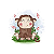 Quadro Decorativo Infantil Cute Monkey - Imagem 2