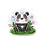 Quadro Decorativo Infantil Cute Panda - Imagem 2