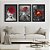 Quadro Decorativo Womens Batom Chuva e Flor - Imagem 1