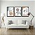 Quadro Decorativo Abstrato Trio Corpo e Flor em Linha - Imagem 1