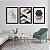 Quadro Decorativo Geométrico Trio Colmeia Gold - Imagem 1