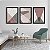 Quadro Decorativo Geométrico Trio Triangular Rosé Gold - Imagem 1