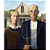 Quadro Decorativo Pinturas American Gothic by Grant Wood - Imagem 2