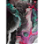 Quadro Decorativo Alcohol Ink Green Black Pink - Imagem 2