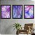 Quadro Decorativo Alcohol Ink Trio Purple Pink - Imagem 1