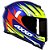 Capacete Axxis Eagle Speed Azul e Amarelo - Imagem 2