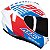 Capacete Axxis Draken Z96 Branco Vermelho e Azul - Imagem 2